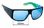 Sunglass Fix Ersatzgläser für Dragon Fin Clark Little - 62mm Wide 
