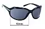 Sunglass Fix Replacement Lenses for Prada SPR14G - 72mm Wide 