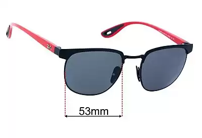 Ray-Ban RB3698-M Scuderia Ferrari Collection Replacement Lenses 53mm wide 