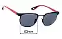 Sunglass Fix Ersatzgläser für Ray-Ban RB3698-M Scuderia Ferrari Collection - 53mm Wide 