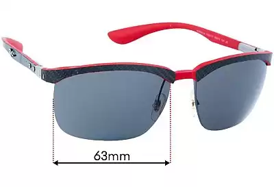 Ray-Ban RB8324-M Replacement Lenses 63mm wide 