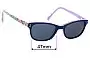 Sunglass Fix Replacement Lenses for Vera Bradley Delilah - 47mm Wide 