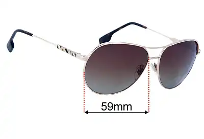 Burberry B 3122 Replacement Lenses 59mm wide 