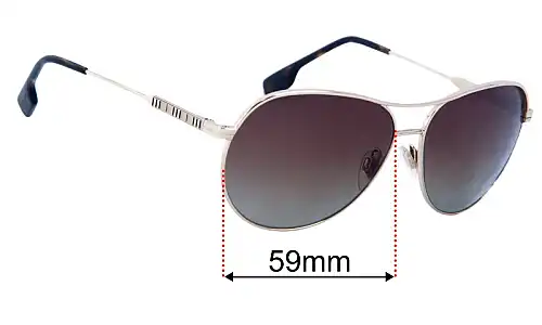 Burberry B 3122 Replacement Lenses 59mm wide 