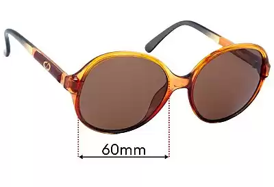 Christian Dior 2239 Replacement Lenses 60mm wide 