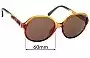 Sunglass Fix Replacement Lenses for Christian Dior 2239 - 60mm Wide 