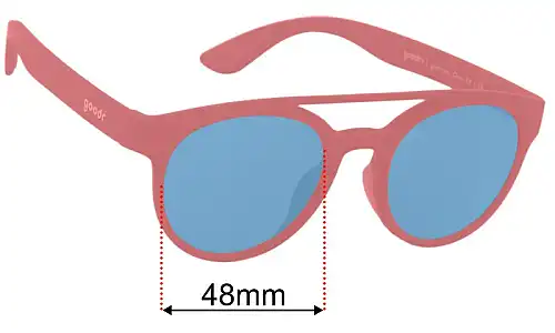 Goodr Stay Fly, Ornithologists  Replacement Lenses 48mm wide 