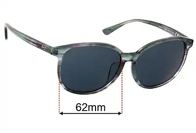 Maui Jim MJ796 Water Lily Replacement Lenses 62mm wide 