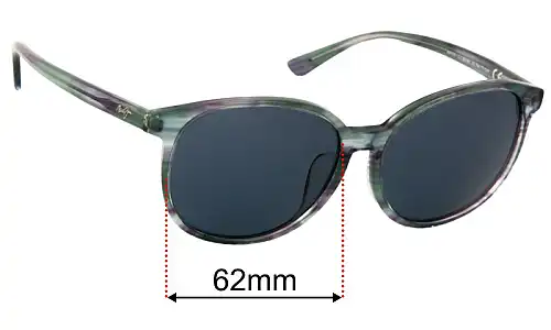 Maui Jim MJ796 Water Lily Ersatzlinsen 62mm wide 