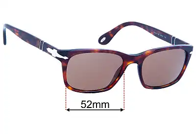 Persol 3012-V Replacement Lenses 52mm wide 