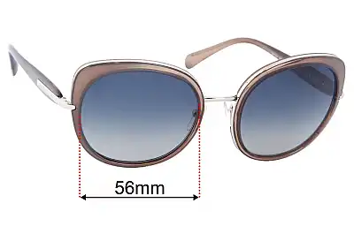Prada SPR52O Ersatzgläser 56mm wide 