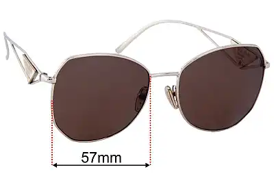 Prada SPR57Y Replacement Lenses 57mm wide 