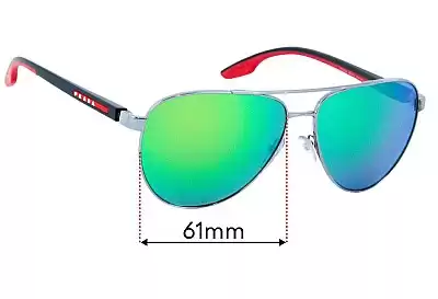 Prada SPS52Y Ersatzgläser 61mm wide 