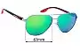 Sunglass Fix Replacement Lenses for Prada SPS52Y - 61mm Wide 