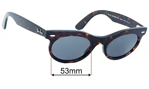 Ray-Ban RB2242 Wayfarer Oval Replacement Lenses 53mm wide 
