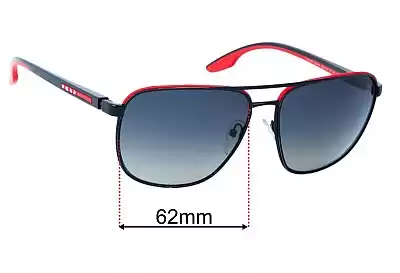 Prada SPS50Y Ersatzgläser 62mm wide 