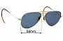 Sunglass Fix Ersatzgläser für Ray-Ban B&L Aviator USA Curved Arms - 58mm Wide 