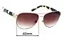 Sunglass Fix Replacement Lenses for Tory Burch TY6010 - 60mm Wide 