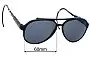 Sunglass Fix Lentes de Repuesto para Bolle IREX 100 (Curverd Temple Tip) - 60mm Wide 