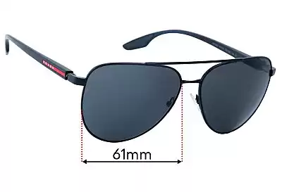 Prada SPS52W Ersatzgläser 61mm wide 