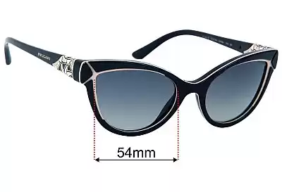 Bvlgari 8156-B Replacement Lenses 54mm wide 