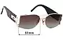 Sunglass Fix Replacement Lenses for Christian Dior 2562 - 61mm Wide 