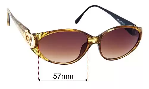 Sunglass Fix Replacement Lenses for Christian Dior CD 2851 57mm Christian Dior CD 2851 Replacement Lenses 57mm wide