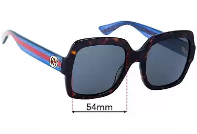 Gucci GG0036SN Ersatzgläser 54mm wide 