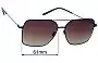 Sunglass Fix Lentes de Repuesto para Gucci GG1053SK - 61mm Wide 