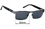 Sunglass Fix Ersatzgläser für Jeff Banks JB Two I's - 56mm Wide 