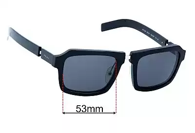Prada SPR09X Replacement Lenses 53mm wide 