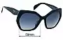 Sunglass Fix Verres de Remplacement pour Prada SPR16R-F - 59mm Wide 