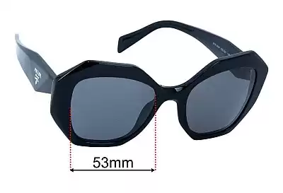 Prada SPR16W Replacement Lenses 53mm wide 