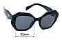 Sunglass Fix Verres de Remplacement pour Prada SPR16W - 53mm Wide 