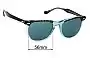 Sunglass Fix Ersatzgläser für Ray-Ban RB2398 Eagleeye - 56mm Wide 