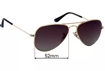 Ray-Ban RJ9506S Replacement Lenses 52mm wide 