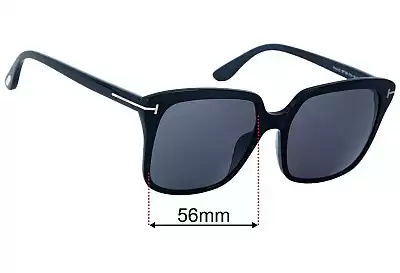 Tom Ford Faye TF788 Replacement Lenses 56mm wide 