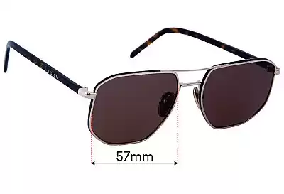 Prada SPR59Y Ersatzgläser 57mm wide 