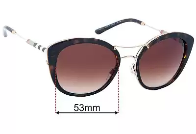Burberry B 4251-Q Replacement Lenses 53mm wide 