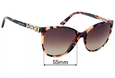 Bvlgari 8145-B Replacement Lenses 55mm wide 