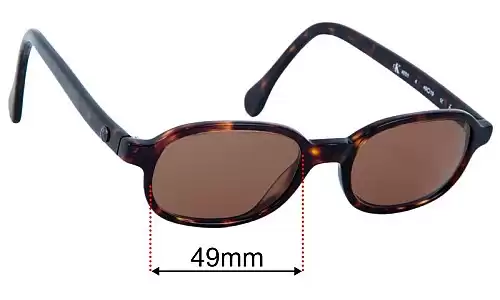 Sunglass Fix Replacement Lenses for Calvin Klein CK4001 - 49mm Wide Calvin Klein CK4001 Replacement Lenses 49mm wide