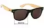 Sunglass Fix Replacement Lenses for LYWB Matt Green - 55mm Wide 