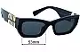 Sunglass Fix Replacement Lenses for Miu Miu SMU09W - 53mm Wide 
