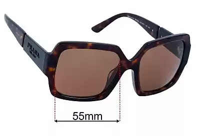 Prada SPR21X-F Ersatzgläser 55mm wide 