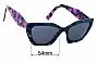 Sunglass Fix Replacement Lenses for Prada VPR09Y - 54mm Wide 