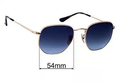 Ray-Ban RB6448 Hexagonal Optics Replacement Lenses 54mm wide 