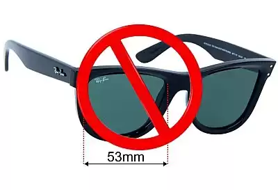 Ray-Ban RBR0502S Reverse Wayfarer Replacement Lenses 53mm wide 