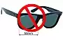 Ray-Ban RBR0502S Reverse Wayfarer Replacement Lenses 53mm wide 