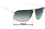 Sunglass Fix Replacement Lenses for Costume National CN30S - 70mm Wide 