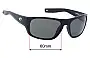 Sunglass Fix Verres de Remplacement pour Costa Del Mar Tico - 60mm Wide 